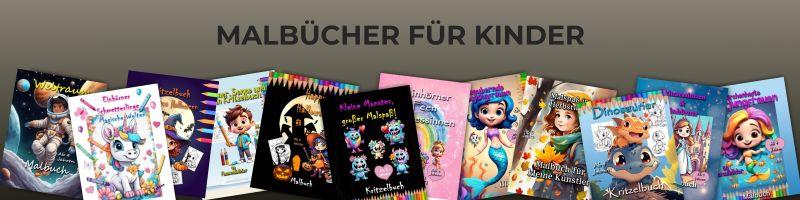 Malbücher für Kinder mit kindgerechten Ausmalbildern und kreativen Motiven